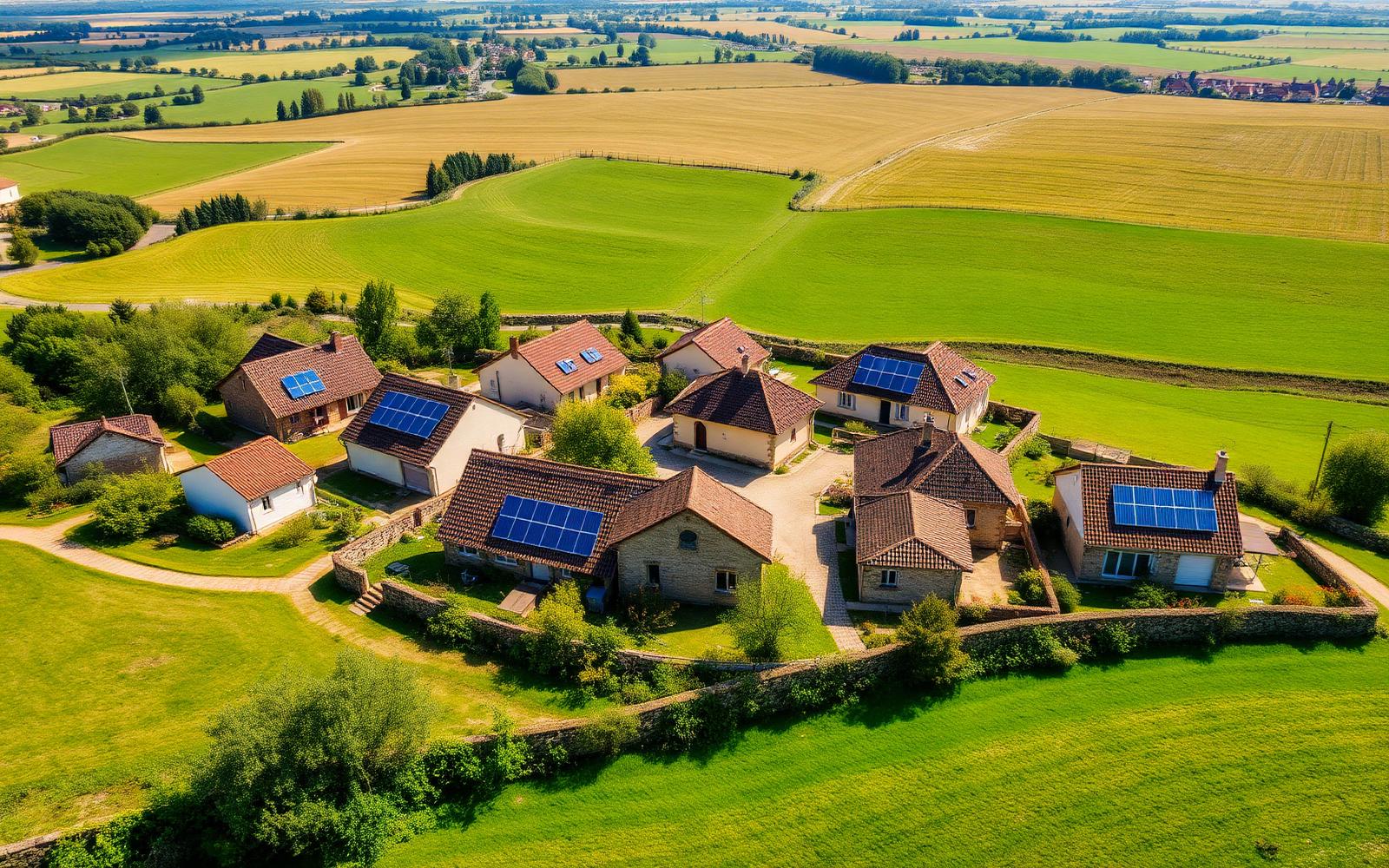 Maisons équipées de panneaux solaires en France